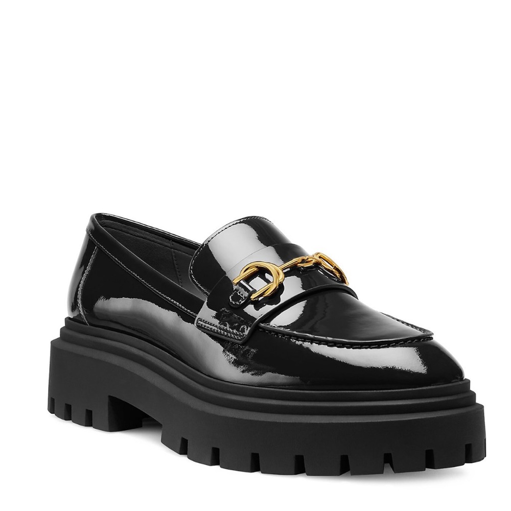 Stuart weitzman patent Owen platform loafers